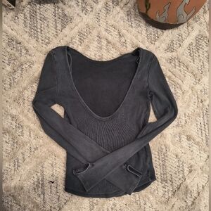 FREE PEOPLE Backless Longsleeve Top